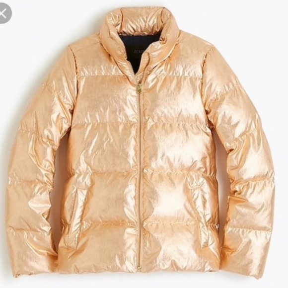 J Crew Metallic Puffer Jacket - Picture 2 of 7